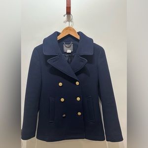 J Crew Women’s Stadium Cloth Nello Gori Pea Coat